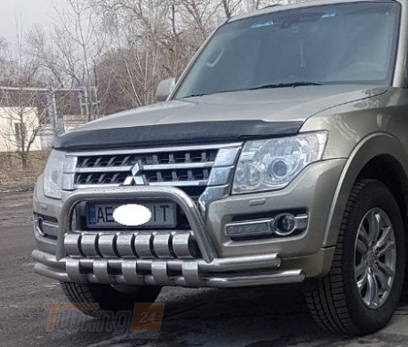 ST-Line Дуга переднего бампера ус на MITSUBISHI PAJERO Wagon 4 2006-2014 (F3-44) - Картинка 2