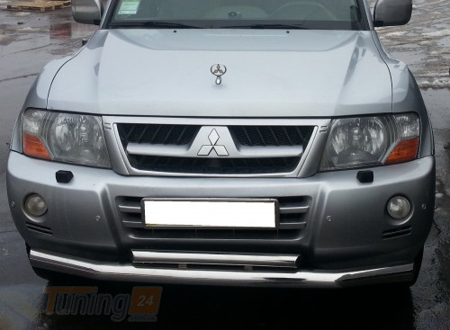 ST-Line Дуга двойная защита переднего бампера на MITSUBISHI PAJERO Wagon 3 2000-2006 (F3-10) - Картинка 1