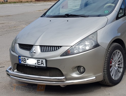 ST-Line Дуга двойная защита переднего бампера на MITSUBISHI GRANDIS 2003-2011 (F3-10) - Картинка 3