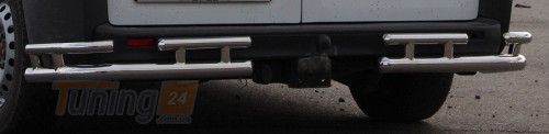 ST-Line Задняя защита бампера Дуга двойная Углы двойные на OPEL VIVARO 2014-2019 (B1-39) - Картинка 1