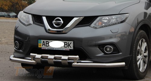 ST-Line Дуга переднего бампера ус на NISSAN X-TRAIL T32 2014-2017 (F3-08) - Картинка 2