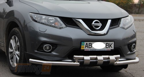 ST-Line Дуга переднего бампера ус на NISSAN X-TRAIL T32 2014-2017 (F3-08) - Картинка 3