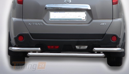 ST-Line Задняя защита бампера Дуга двойная на NISSAN X-TRAIL T31 2007-2014 (B1-50) - Картинка 1