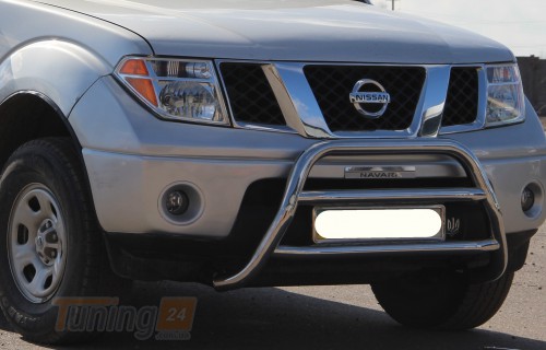 ST-Line Кенгурятник без защиты картера Защита переднего бампера на NISSAN NAVARA D40 2010-2014 (F1-16) - Картинка 2