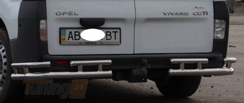 ST-Line Задня захист бампера Дуга подвійна Кути подвійні на RENAULT TRAFIC 2001-2014 (B1-39) - Зображення 3