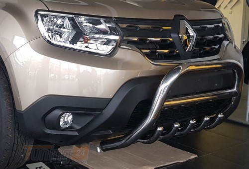 ST-Line Кенгурятник без защиты Защита переднего бампера на RENAULT DUSTER 2018+ (F1-57) - Картинка 2