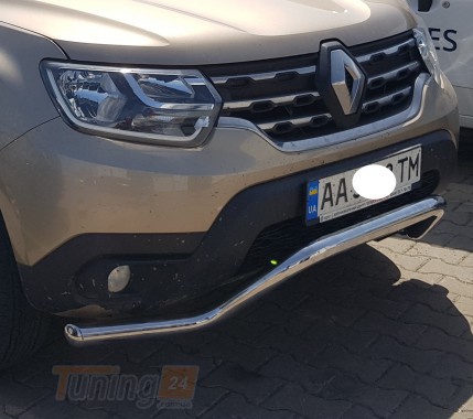 ST-Line Дуга одинарная защита переднего бампера ус волна на RENAULT DUSTER 2018+ (F3-04) - Картинка 3