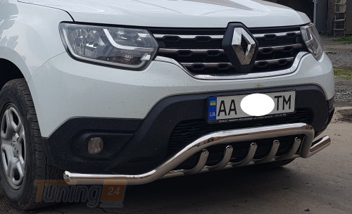 ST-Line Дуга подвійний захист переднього бампера на RENAULT DUSTER 2018 (F3-48) - Зображення 3