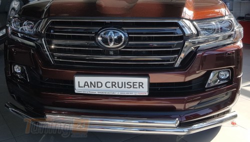 ST-Line Дуга подвійний захист переднього бампера на TOYOTA LAND CRUISER 200 2019 (F3-10) - Зображення 1