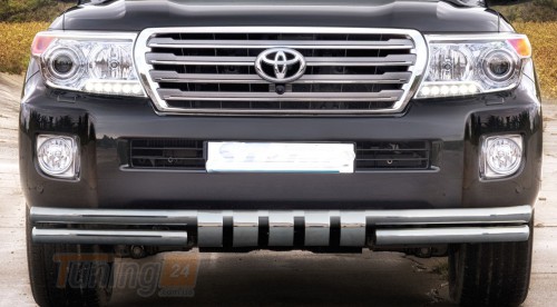 ST-Line Дуга одинарная защита переднего бампера ус на TOYOTA LAND CRUISER 200 2012-2015 (F3-32) - Картинка 1