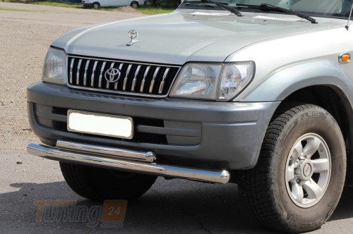 ST-Line Дуга двойная защита переднего бампера на TOYOTA LAND CRUISER PRADO 80 1990-1997 (F3-10) - Картинка 2