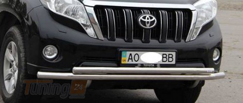 ST-Line Дуга двойная защита переднего бампера на TOYOTA LAND CRUISER PRADO 150 2009-2013 (F3-10) - Картинка 2