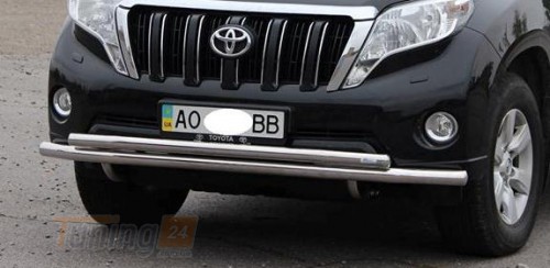 ST-Line Дуга двойная защита переднего бампера на TOYOTA LAND CRUISER PRADO 150 2009-2013 (F3-10) - Картинка 3