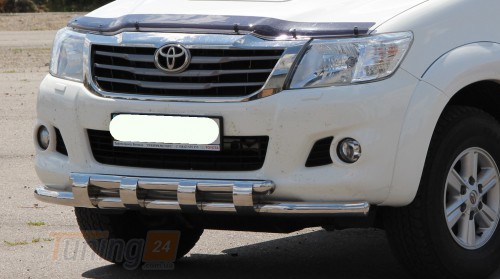 ST-Line Дуга с зубами защита переднего бампера ус на TOYOTA HILUX 2004-2011 (F3-12) - Картинка 2