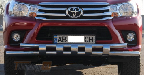 ST-Line Дуга с зубами защита переднего бампера ус на TOYOTA HILUX 2015+ (F3-12L) - Картинка 1