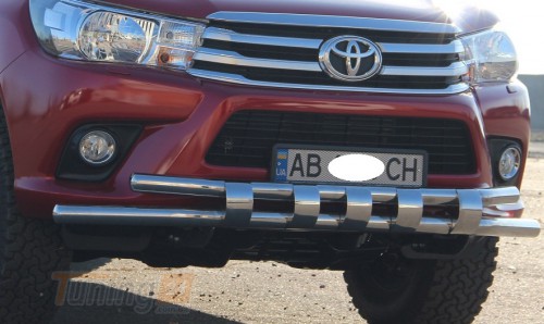 ST-Line Дуга із зубами захист переднього бампера ус на TOYOTA HILUX 2015 (F3-12L) - Зображення 2