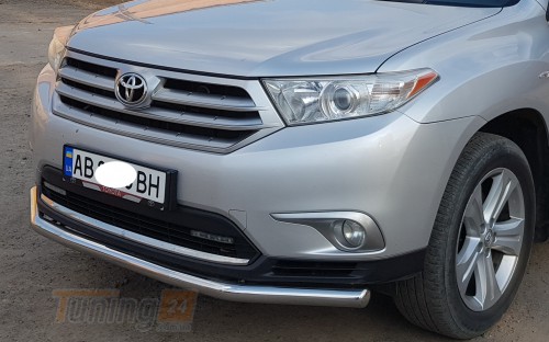 ST-Line Дуга одинарная защита переднего бампера ус на TOYOTA HIGHLANDER 2010-2013 (F3-05) - Картинка 3