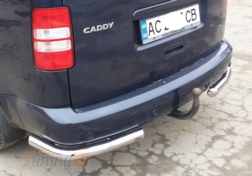 ST-Line Задняя защита бампера Углы на VOLKSWAGEN CADDY 3 2010-2015 (B1-09) - Картинка 3