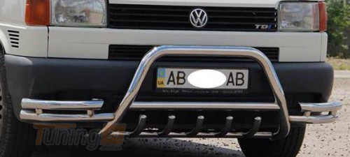 ST-Line Кенгурятник із вусами Захист переднього бампера на VOLKSWAGEN T4 1990-2003 (F1-06) - Зображення 3