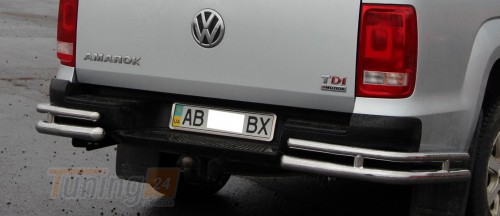 ST-Line Задняя защита бампера Двойные углы на VOLKSWAGEN T5 2003-2010 (B1-48) - Картинка 1