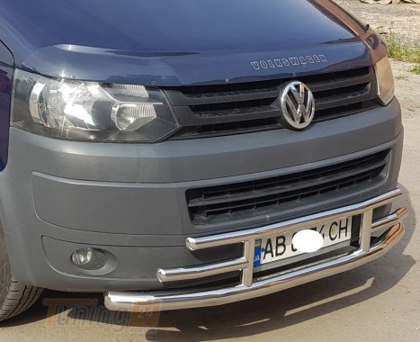 ST-Line Дуга тройная защита переднего бампера ус на VOLKSWAGEN T5 2010-2015 (F3-42) - Картинка 2