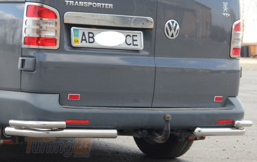 ST-Line Задняя защита бампера Углы двойные на VOLKSWAGEN T5 2010-2015 (B1-12) - Картинка 2