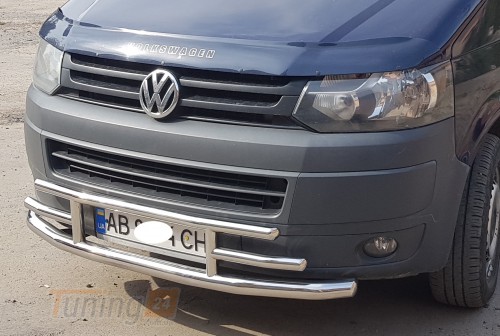 ST-Line Дуга тройная защита переднего бампера ус на VOLKSWAGEN T6 2015+ (F3-42) - Картинка 3