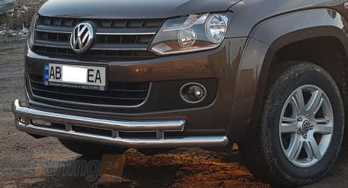 ST-Line Дуга двойная защита переднего бампера на VOLKSWAGEN AMAROK 2016+ (F3-24) - Картинка 6