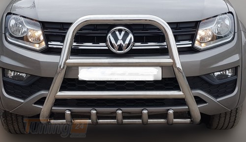 ST-Line Кенгурятник высокий защита переднего бампера на VOLKSWAGEN AMAROK 2016+ (F1-50) - Картинка 1