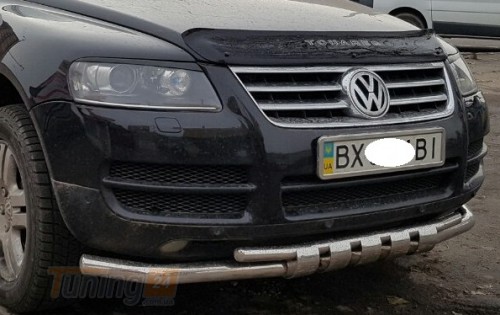 ST-Line Дуга із зубами захист переднього бампера ус на VOLKSWAGEN TOUAREG 2007-2010 (F3-12) - Зображення 1