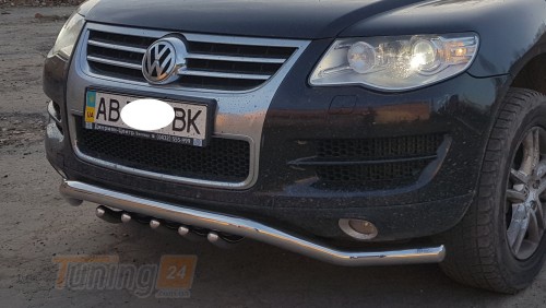 ST-Line Дуга двойная защита переднего бампера на VOLKSWAGEN TOUAREG 2002-2007 (F3-48) - Картинка 2