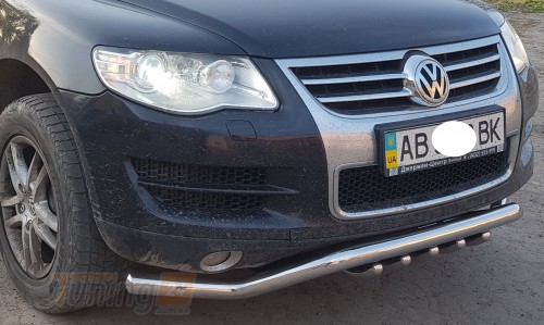 ST-Line Дуга двойная защита переднего бампера на VOLKSWAGEN TOUAREG 2002-2007 (F3-48) - Картинка 3