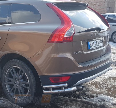 ST-Line Задняя защита бампера Двойные углы на VOLVO XC60 2008-2013 (B1-48) - Картинка 1