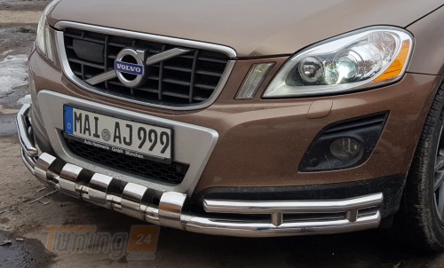 ST-Line Дуга переднего бампера ус на VOLVO XC60 2008-2013 (F3-40) - Картинка 2