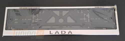 GIB Рамка номерного знака c надписью Рамка под номер с логотипом на ВАЗ (Lada) XRAY 2015+ - Картинка 3