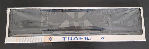 GIB Рамка номерного знака c надписью Trafic Рамка под номер с логотипом Трафик на Renault TRAFIC 2001-2014 - Картинка 2