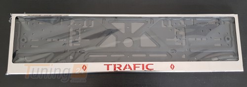 GIB Рамка номерного знака c надписью Trafic Рамка под номер с логотипом Трафик на Renault TRAFIC 2001-2014 - Картинка 4