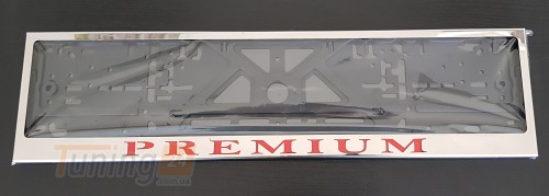 GIB Рамка номерного знака c надписью Premium Рамка под номер с логотипом Премиум на Renault PREMIUM 1996-2006 - Картинка 3