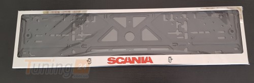 GIB Рамка номерного знака c надписью Scania Рамка под номер с логотипом Скания на Scania G - Картинка 1