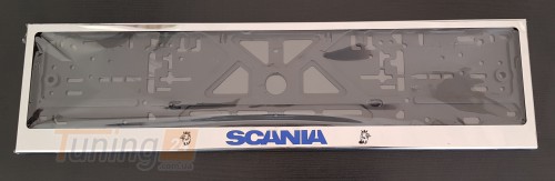 GIB Рамка номерного знака c надписью Scania Рамка под номер с логотипом Скания на Scania G - Картинка 2