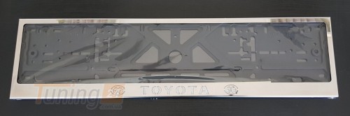 GIB Рамка номерного знака c надписью Toyota Рамка под номер с логотипом Тойота на Toyota CAMRY XV70 2018+ - Картинка 2