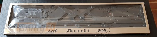 GIB Рамка номерного знака c надписью Audi Рамка под номер с логотипом Ауди на Audi A6 C8 2019+ - Картинка 1