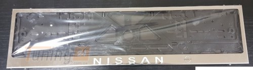 GIB Рамка номерного знака c надписью Nissan Рамка под номер с логотипом Ниссан на Nissan ALMERA G11 2012+ - Картинка 1