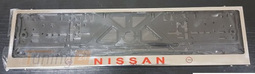 GIB Рамка номерного знака c надписью Nissan Рамка под номер с логотипом Ниссан на Nissan ALMERA G11 2012+ - Картинка 2