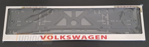 GIB Рамка номерного знака c надписью Volkswagen Рамка под номер с логотипом Фольксваген на Volkswagen AMAROK 2010-2016 - Картинка 3