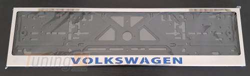 GIB Рамка номерного знака c надписью Volkswagen Рамка под номер с логотипом Фольксваген на Volkswagen POLO 5 Hatchback 2009-2018 - Картинка 4
