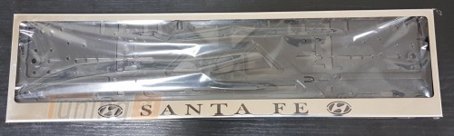 GIB Рамка номерного знака c надписью SANTA FE Рамка под номер с логотипом на Hyundai SANTA FE 4 2018+ - Картинка 1
