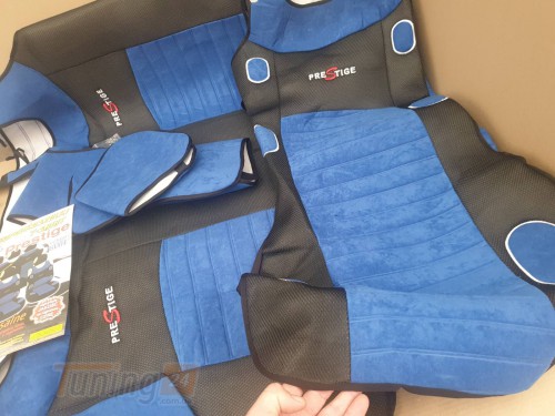 Prestige Синие накидки на передние и задние сидения для Infiniti EX (QX50) (J50) 2008-2018 - Картинка 3