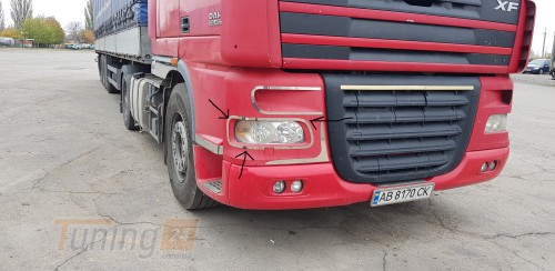 GIB Хром накладки на фары окантовка фар для DAF XF105 2005-2012 - Картинка 1