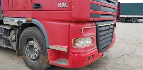 GIB Хром накладки на фары окантовка воздухозаборника для DAF XF105 2005-2012 - Картинка 1